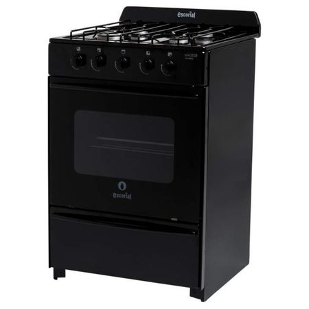 Cocina Escorial Master Classic Negra Gas Natural