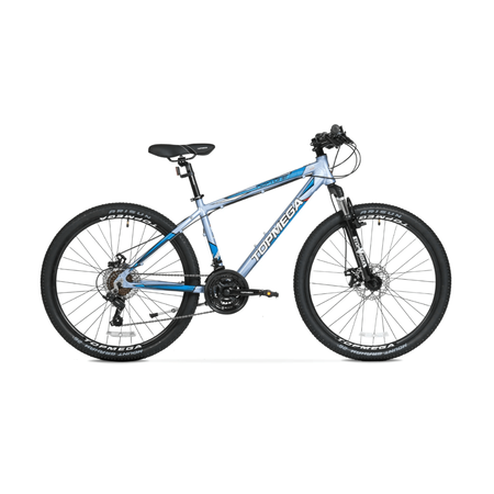 Bicicleta MTB Topmega Neptune R26 21V Gris/Azul/Rojo Disco Mec.