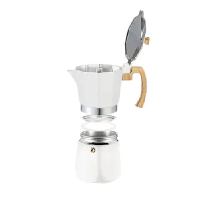 CAFETERA ALUMINIO BLANCO TIPO ITALIANA 6 TAZAS - Vista 4