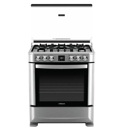 Cocina a Gas Drean 76cm Inoxidable Luz Encendido Timer Tapa Grill CD7609EI