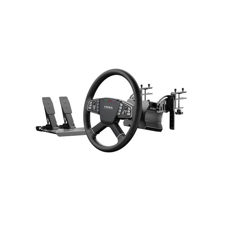 Kit de Sim Racing Moza R5 Trucking Bundle (Base + Volante TSW + Pedales SR-P Lite + Clamp) - Vista 1