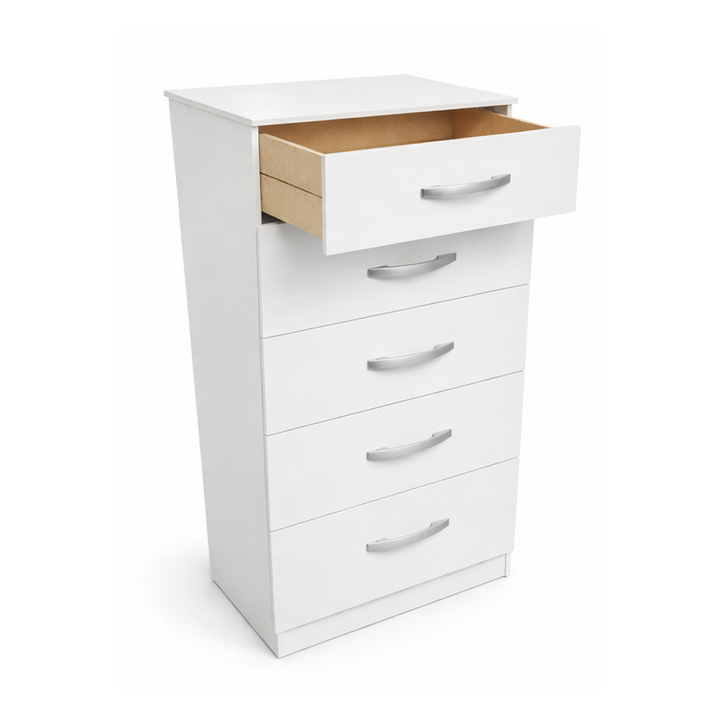 Comoda Cajonera 5 Cajones Blanco Mate Maximo Family - Vista 2