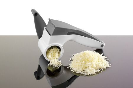 Rallador De Queso Gris Y Blanco