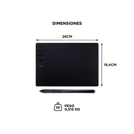 Tableta Gráfica Gadnic con Lápiz Óptico