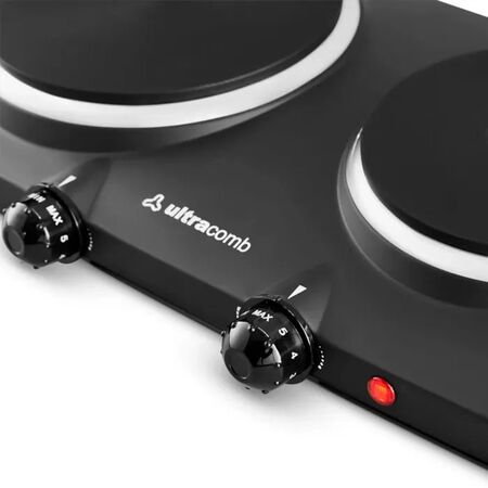 Anafe Electrico Ultracomb 2 Hornallas 1500/750W Negro AN-6600