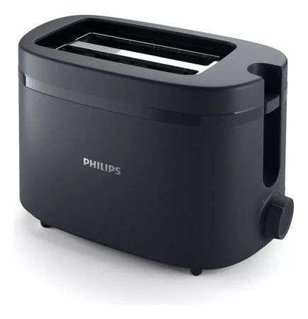 Tostadora Philips HD2510/90 Essentials Collection Serie 1000 2 Rebanadas 650W 6 Niveles de Tostado Bandeja Recogemigas Negra