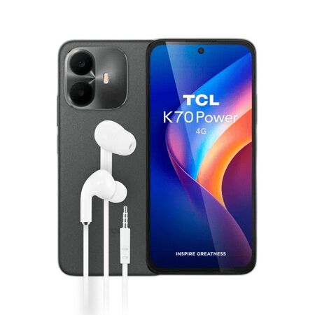 Combo TCL K70 Power 4+256GB Gris + Auriculares Dekkin