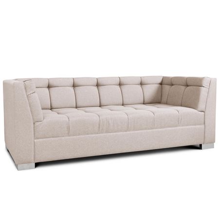 Sillon 3 Cuerpos Tokio Tapizado Shot Latte Antimanchas Espacity