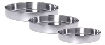 Moldes Torta Acero Inoxidable Set X3 diferentes tamaños