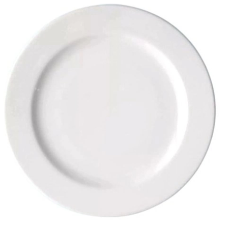Set 12 Platos Playo Germer 28 Cm Linea Bar Hotel Porcelana Blanco