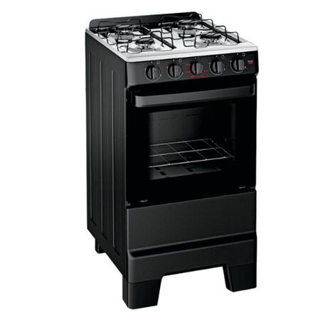 Cocina Multigas Sirena 4 Hornallas Ideal Pop Negro 50 L