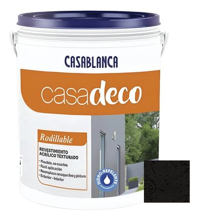 Latex Revestimiento Acrilico Texturado Rodillable Fino 20L/25Kg Color Carbón Mineral