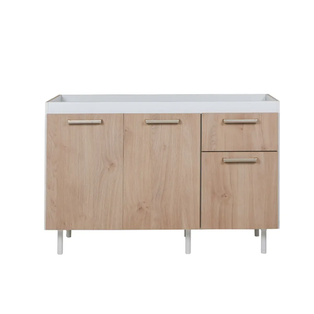Bajo Mesada Ricchezze Turin 120 Cm 3 Puertas 1 Cajón Roble