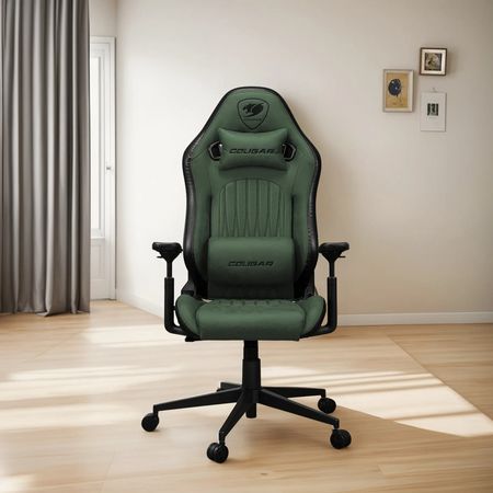 Silla Gamer Cougar Explore Royal Terciopelo Reclinable Verde