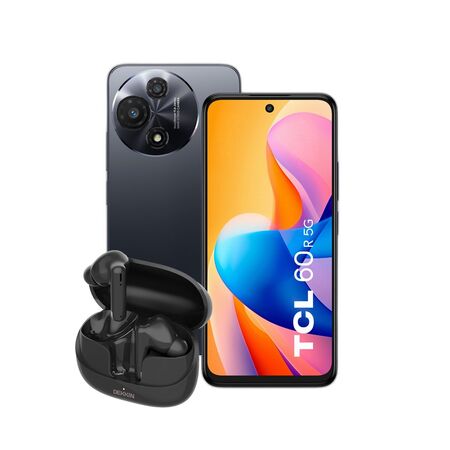 Combo TCL 60R 5G 4+128GB Space Gray + Auriculares Dekkin TWS Negro