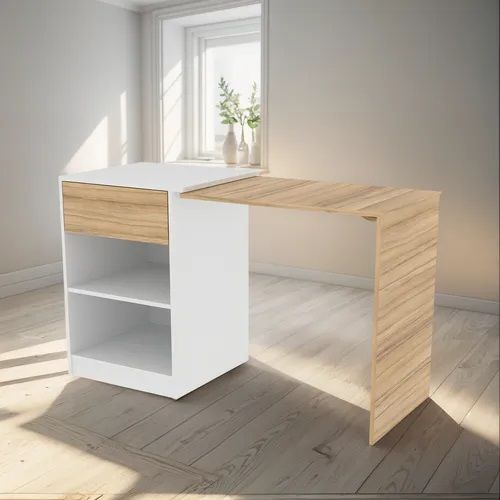 Escritorio Plegable Fiplasto ES1007 Blanco Y Coco - Vista 5