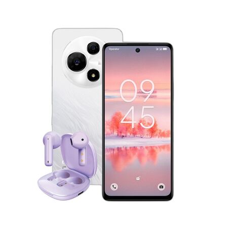 Combo TCL 60 NXTPAPER 8+512GB Alps White + Auriculares TWS Dekkin Purple