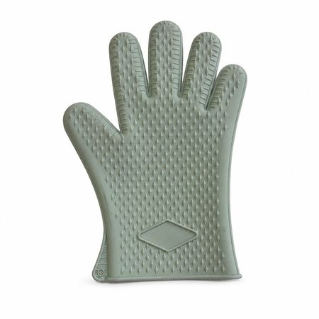 Manopla De Silicona Aislante Para Horno Verde