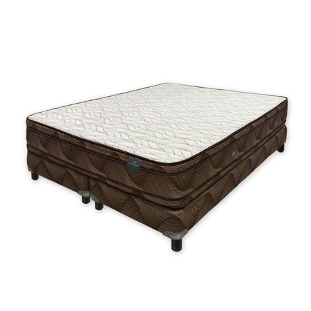 Sommier y Colchón Sueño Dorado Donatello King 180x200 cm Espuma Alta Densidad