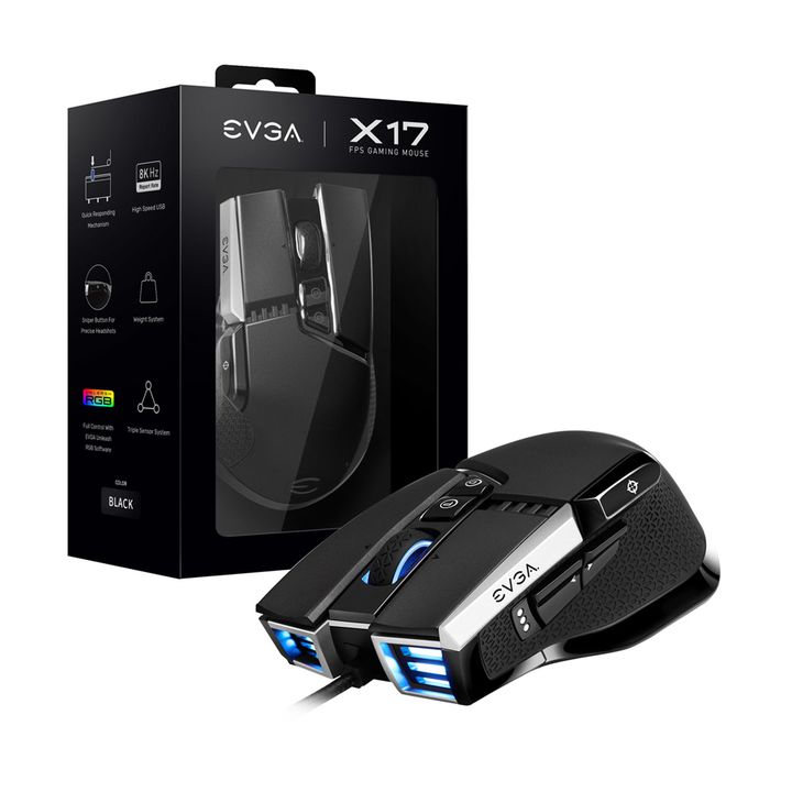 Mouse EVGA X17 Gamer 16000 DPI 10 Botones 5 Perfiles Ergonomico - Vista 1