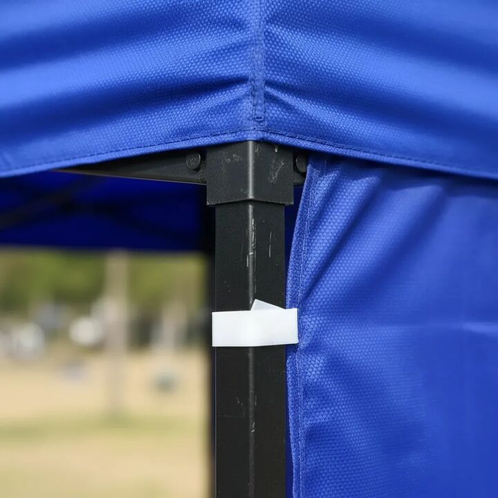 Gazebo Plegable C/ Pared 3x3m Black Jack Gaze02 Oxford 1080d Azul - Vista 2