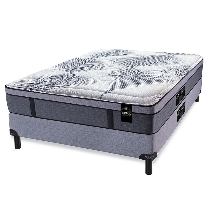 Colchon y Sommier King Koil 120 Luxury Pocket 2 Plazas y Media 140x190 Resortes y Pillow Viscoelastico + Almohada de Regalo - Vista 2