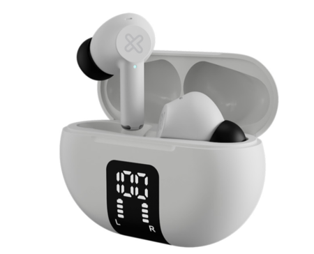 AURICULAR KLIPXTREME EDGEBUDS CANC SONIDO C/ IND LED  22HS  TWS IPX4 BLANCO  (KTE-755WH)