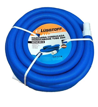 Manguera Corrugada Pileta 30m Lusqtoff Mcml30-8 Autoflotante Azul
