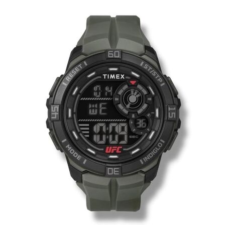 RELOJ DIGITAL, LINEA UFC, MALLA VERDE , CAJA NEGRA, DET ROJOS (RTX0640) (TW5M59400)
