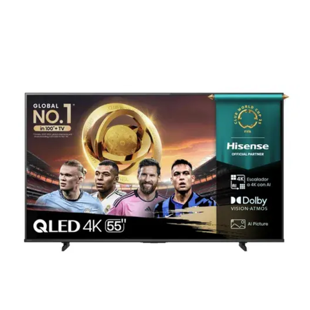 Televisor Qled 55 Negro 55q6qv 4k Hisense