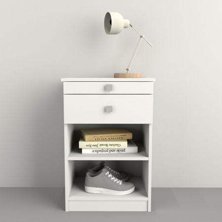 Mesa De Luz Desayunador 1 Cajon Tables Cod: 6430 Blanco