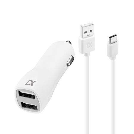 Kit Cargador De Auto Dekkin Con Cable Usb Tipo C Acc-Ki-055