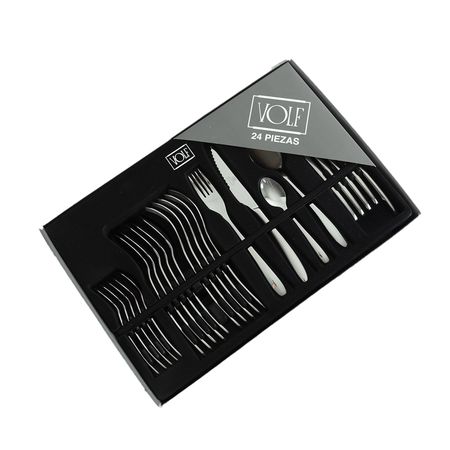 Set de cubiertos Duna con cuchillo de asado  - 24 piezas