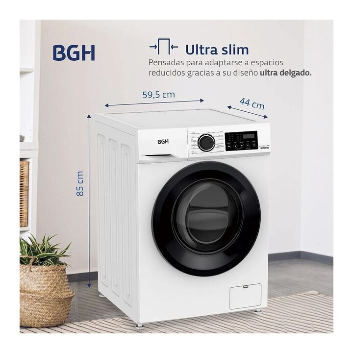 LAVARROPAS BGH BWFI-06W24AR INVERTER 6KG BLANCO - Vista 2