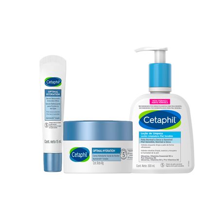 Set Optimal Hydration Noche + Ojos + Loc Limpiadora Cetaphil