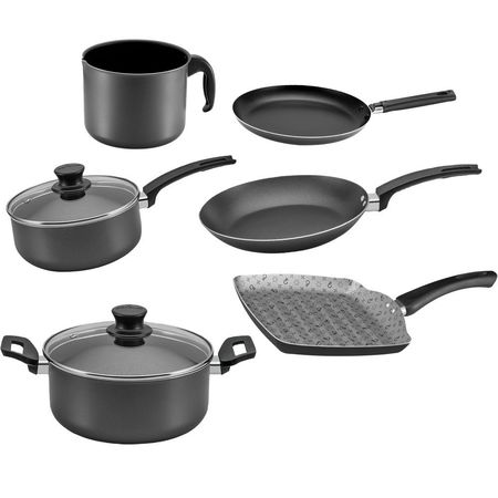 Bateria De Cocina X8 Piezas Con Panquequera Y Bifera - Panelux