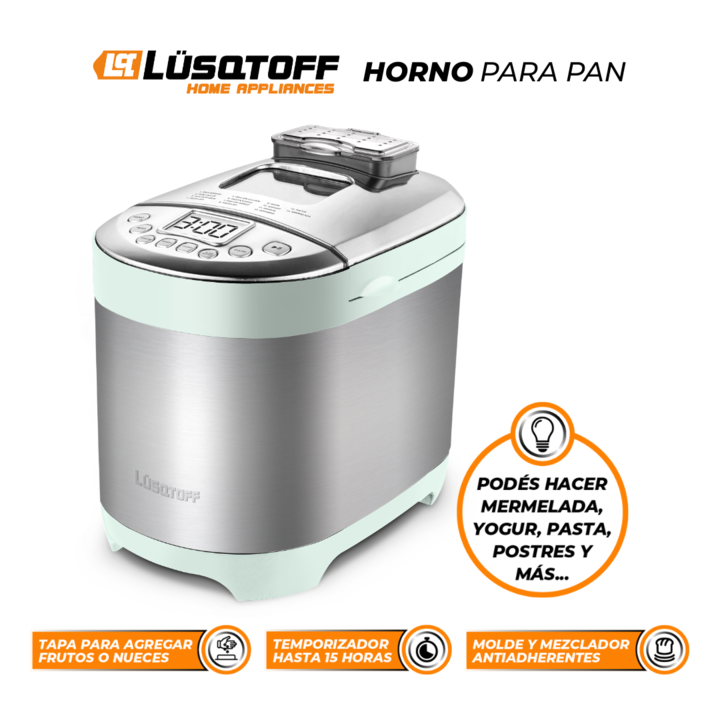 HORNO PANADERO LUSQTOFF 1KG VERDE MENTA - Vista 1