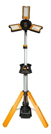 Torre Iluminacion Led Portatil Bateria 60w y 220v Lusqtoff blanco y Naranja