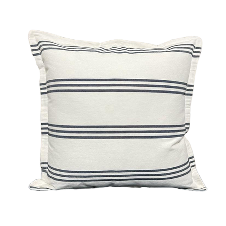 Almohadon decorativo nordico de Tusor Natural raya negra triple 40x40 TS-4030