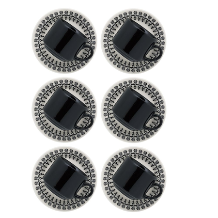 SET X 6 TAZA DE TE 200CC CON PLATO FOLK OXFORD