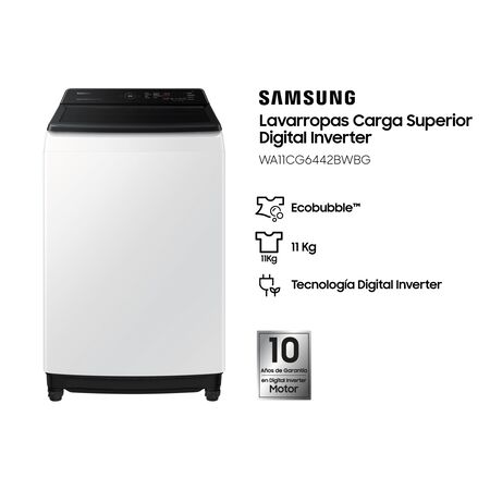 Lavarropas Samsung WA11CG6442BWBG Superior 11 Kg Inverter