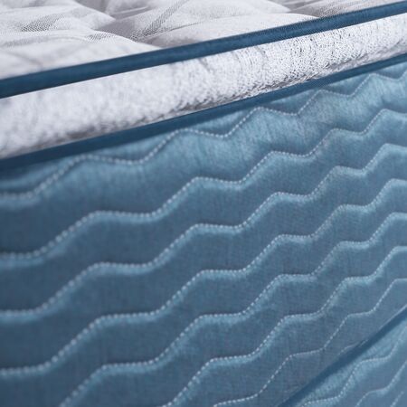 Colchon Inducol April Azul 1 plaza y media 100x190x24cm de Resortes Bonnell y Pillow Top de Jackard