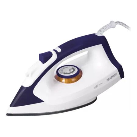 Plancha En Seco Peabody Pe-ps20 Base Antiadherente 1300w Color Blanco Con Azul