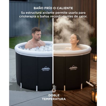 Bañera Portátil De Hielo Gadnic Para Crioterapia Con Termómetro