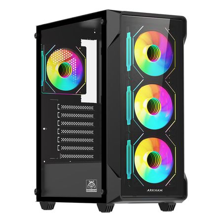 PC ARMADA GAMER AMD RYZEN 7 8700 -F   - 16 DDR-5 5600 MHZ (1 X 16 ) - COOLER- SSD 480 GB - RTX 5060  8GB - FUENTE CERTIFICADA DE 600 W GOLD EVIW- GABINETE ARKHAM CANCRI 4 FANS ARGB ( FOTO ) SIN TECLADO Y SIN MOUSE