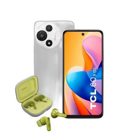 Combo TCL 60 R 5G 4+128GB Pure White + Moto Buds Guitar Green Banana