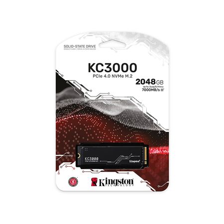 Disco Solido SSD Kingston 2TB M.2 Nvme 2280 KC3000 7000Mb/s
