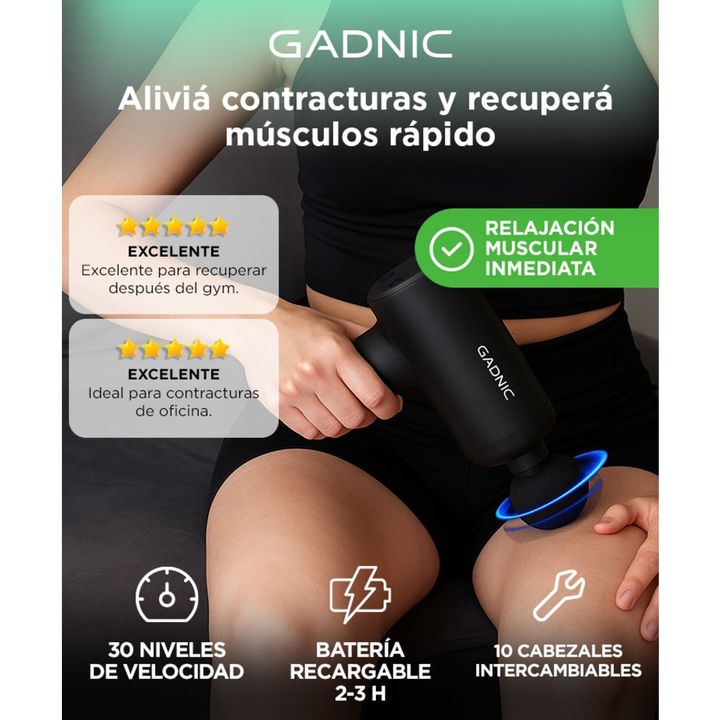 Pistola Masajeadora Muscular Gadnic Inalámbrica - Vista 2