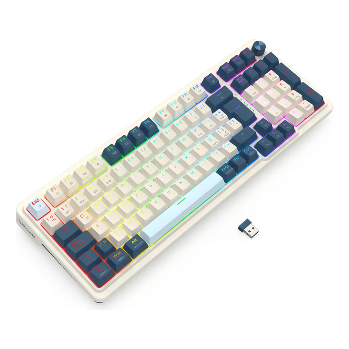 TECLADO REDRAGON K686 EISA PRO SP (C:BLANCO/AZUL) - Vista 2