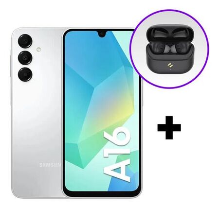 Combo Celular Samsung A16 128/4GB Light Gray + Havit TW982